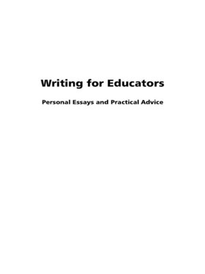 cover image of Writing for Educators